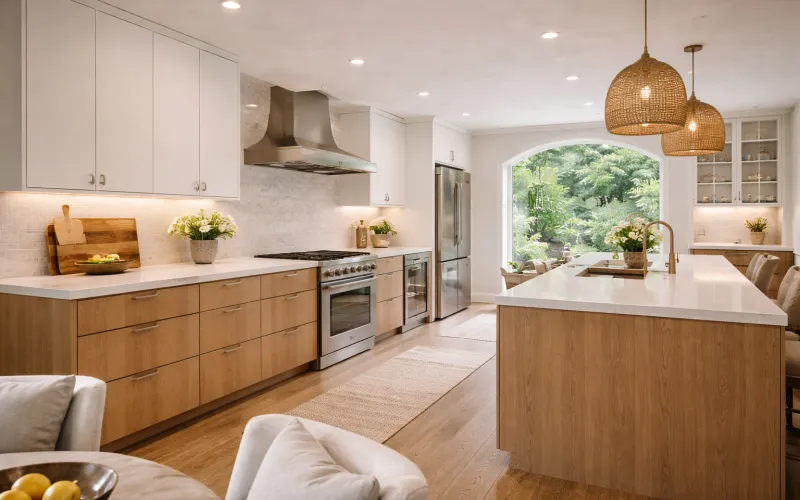 kitchen remodeling Calabasas, kitchen renovation Calabasas, kitchen contractor Calabasas, Calabasas kitchen remodeling company, kitchen design build Calabasas, luxury kitchen remodel Calabasas, Cambria quartz countertops, LIOHER cabinetry kitchen, integrated appliances kitchen, modern luxury kitchen Los Angeles, kitchen remodel cost Calabasas, waterfall island kitchen, high-end kitchen renovation