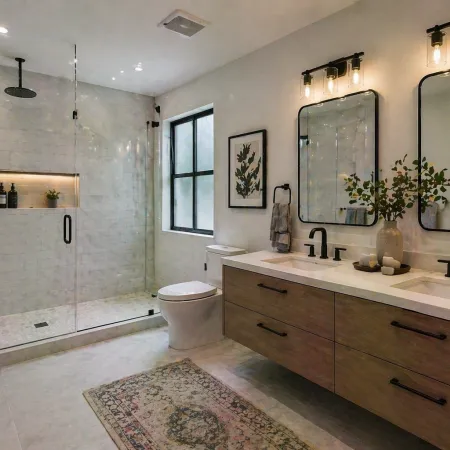bathroom remodeling Sherman Oaks, Sherman Oaks bathroom renovation, walk in shower Sherman Oaks, double vanity Sherman Oaks, MSI tile bathroom Sherman Oaks, bathroom contractor Sherman Oaks CA, bathroom design build Sherman Oaks, tub to shower conversion Sherman Oaks, modern bathroom Sherman Oaks, condo bathroom remodel Sherman Oaks