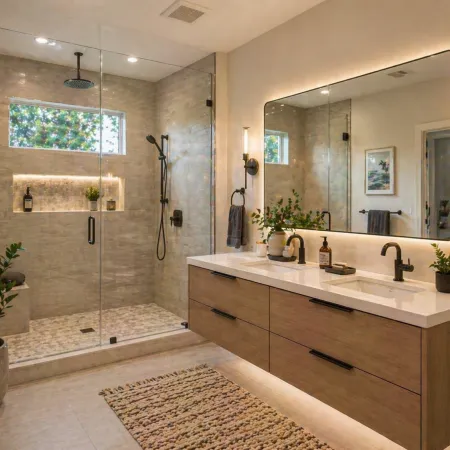 bathroom remodeling Tarzana, bathroom renovation Tarzana, walk in shower Tarzana, tub to shower conversion Tarzana, MSI tile bathroom Tarzana, Kohler bathroom fixtures Tarzana, bathroom contractor Tarzana, bathroom design build Tarzana, floating vanity bathroom Tarzana, Tarzana bathroom remodel company