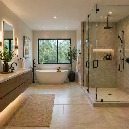 bathroom remodeling Woodland Hills, Woodland Hills bathroom renovation, walk in shower Woodland Hills, floating vanity Woodland Hills, MSI tile bathroom Woodland Hills, heated floor bathroom Woodland Hills, bathroom contractor Woodland Hills CA, bathroom design build Woodland Hills, tub to shower conversion Woodland Hills, modern bathroom Woodland Hills