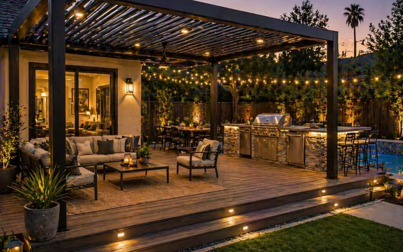 outdoor living Woodland Hills, pergola Woodland Hills, Struxure pergola Woodland Hills, TimberTech decking Woodland Hills, outdoor kitchen Woodland Hills, backyard renovation Woodland Hills, pergola contractor Woodland Hills, deck builder Woodland Hills, outdoor living contractor Woodland Hills, valley backyard design, outdoor lighting Woodland Hills, composite deck Woodland Hills
