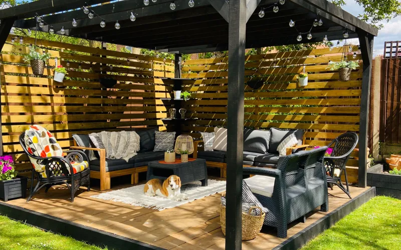 pergola builders, pergola with roof, pergola with roof and sides, pergola construction, large pergola with roof, solid roof pergola