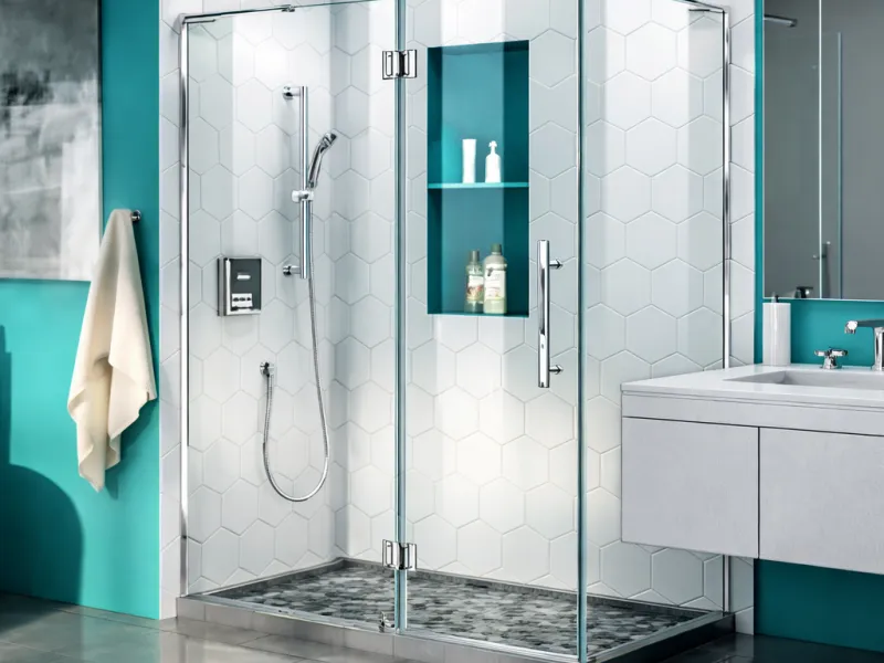 1-day bath remodel Los Angeles, bathroom remodel in one day, tub to shower conversion, Caspi Construction 1-Day Bath, walk-in shower remodel