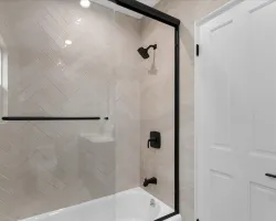 Modern Bathroom Remodel with Dual Vanity in Los Angeles