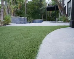 Backyard Renovation with Porcelain Pavers in Los Angeles, California