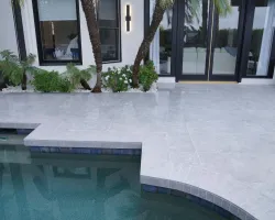 Backyard Renovation with Porcelain Pavers in Los Angeles, California
