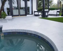 Backyard Renovation with Porcelain Pavers in Los Angeles, California