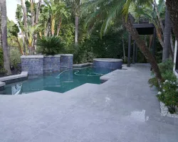 Backyard Renovation with Porcelain Pavers in Los Angeles, California