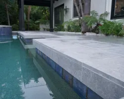 Backyard Renovation with Porcelain Pavers in Los Angeles, California