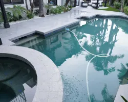 Backyard Renovation with Porcelain Pavers in Los Angeles, California