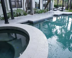Backyard Renovation with Porcelain Pavers in Los Angeles, California