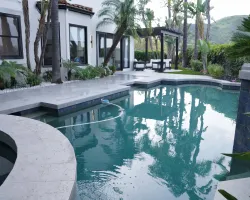 Backyard Renovation with Porcelain Pavers in Los Angeles, California