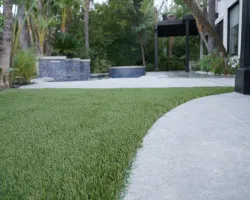 Backyard Renovation with Porcelain Pavers in Los Angeles, California