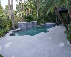 Backyard Renovation with Porcelain Pavers in Los Angeles, California