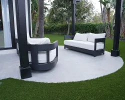 Backyard Renovation with Porcelain Pavers in Los Angeles, California
