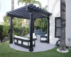 Backyard Renovation with Porcelain Pavers in Los Angeles, California