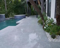 Backyard Renovation with Porcelain Pavers in Los Angeles, California