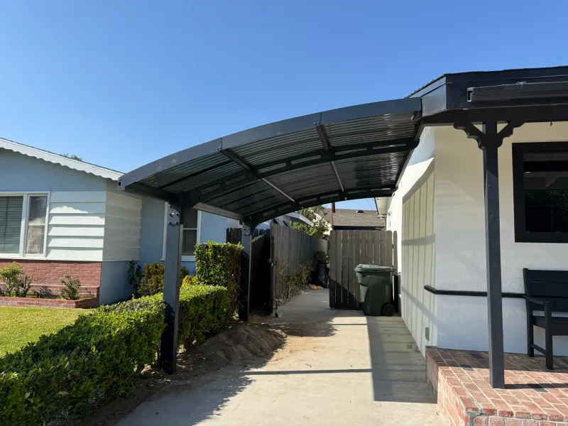 custom pergola, pergola ideas, pergola with roof and sides, metal and wood pergola, decking and pergolas,