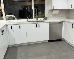 Full Kitchen Cabinet Remodel in Tarzana, CA: Modern European Style