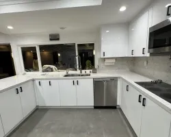 Full Kitchen Cabinet Remodel in Tarzana, CA: Modern European Style