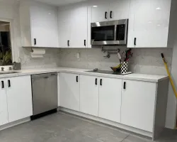 Full Kitchen Cabinet Remodel in Tarzana, CA: Modern European Style