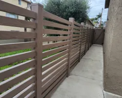 Outdoor Vinyl Gate and Fence Project in Los Angeles, CA