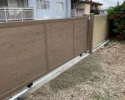 Outdoor Vinyl Gate and Fence Project in Los Angeles, CA