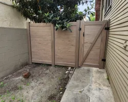 Outdoor Vinyl Gate and Fence Project in Los Angeles, CA