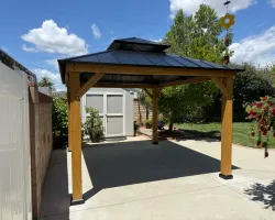 Transforming Outdoor Living with a Elegant Pergola Assembly