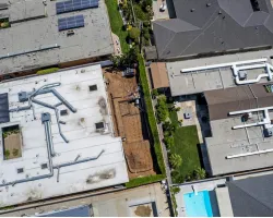 Modern Backyard Pool Construction by Caspi Construction